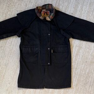 Kakadu Australian Black oilskin duster Size Medium Possible Kids See Details